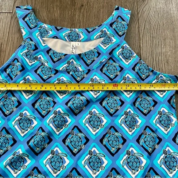 Lulu B Turtle Print Sleeveless Dress UPF 50+ NWT Size Small pickleball resort​ - Picture 4 of 10